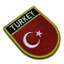BPTREV001 Bandeira Turquia Patch Bordado Fecho Contato - BR44