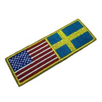 BPUSSET001 Bandeira EUA Suécia Bordado Termo Adesivo