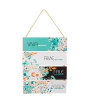 BR8002(B) Jogo 4 Placas Decorativas Madeira Cordão 37x29x0,5cm BR8002(B) Jogo 4 Placas Decorativas Madeira Cordão 37x29x0,5cm