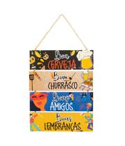 BR8008(B) Jogo 4 Placas Decorativas Madeira Cordão 37x29x0,5cm BR8008(B) Jogo 4 Placas Decorativas Madeira Cordão 37x29x0,5cm