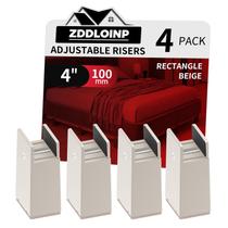 Braçadeira ajustável Bed Risers ZDDLOINP, 4 polegadas de altura, 5000 libras, pacote com 4 Braçadeira ajustável Bed Risers ZDDLOINP, 4 polegadas de altura, 5000 libras, pacote com 4