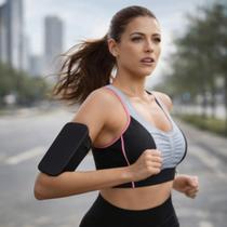 Braçadeira Celular Corrida Academia Esportiva Ajustável Universal Porta Smartphone Fitness Runni