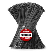Braçadeira com zíper 30 cm preta 1000 unidades 27 kg de resistência à tração