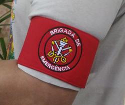 Braçadeira de Brim, modelo Brigada de Emergência, bordada em cores Braçadeira de Brim, modelo Brigada de Emergência, bordada em cores