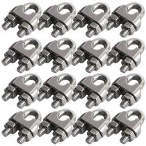 Braçadeira de cabo de aço inoxidável Cozihom 304, pacote com 16 unidades