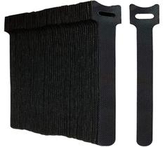 Braçadeira de cabo Oksdown preta reutilizável, pacote com 50, 12 mm x 150 mm de nylon