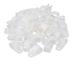 Braçadeira de cabo WOIWO R-Type de nylon branco 100 unidades (3,2 mm de diâmetro)