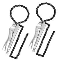 Braçadeira de corrente de travamento MAXPOWER de 9 polegadas com corrente de 35,8 polegadas, pacote com 2