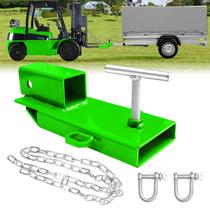 Braçadeira de engate de reboque BESTZHEYU na empilhadeira, receptor de 2", verde