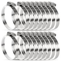 Braçadeira de mangueira Gudui, pacote com 20, aço inoxidável, 33 mm a 57 mm