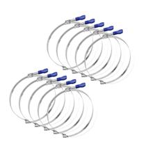 Braçadeira de mangueira POWERTEC 70225-P2 4 polegadas em aço inoxidável, pacote com 10