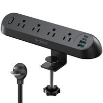 Braçadeira de mesa Power Strip TROND PD 20W com 4 tomadas AC 4 USB