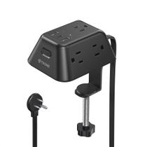 Braçadeira de mesa Power Strip TROND TD-PS-US16C com 5 tomadas CA e 3 USB Braçadeira de mesa Power Strip TROND TD-PS-US16C com 5 tomadas CA e 3 USB