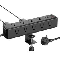 Braçadeira de mesa vertical Power Strip CCCEI, 15 tomadas com portas USB Braçadeira de mesa vertical Power Strip CCCEI, 15 tomadas com portas USB