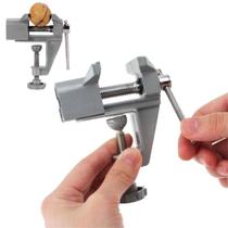 Braçadeira Morsa Bancada Compacta 35 mm Base Fixa Ajustável