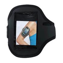Braçadeira Preta Suporte Celular Corrida Caminhada Academia Braço Armband