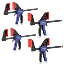 Braçadeiras de barra WORKPRO 6 Mini para marcenaria, 50 libras, carga, pacote com 4 Braçadeiras de barra WORKPRO 6 Mini para marcenaria, 50 libras, carga, pacote com 4