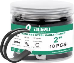 Braçadeiras de cabo de aço inoxidável OURU 51 mm pretas 10 unidades de 2 polegadas Braçadeiras de cabo de aço inoxidável OURU 51 mm pretas 10 unidades de 2 polegadas