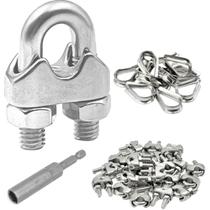 Braçadeiras de cabo de aço Lyrlidr 24Pcs M6 304 de aço inoxidável