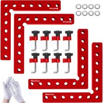 Braçadeiras de canto WenCrew, pacote com 4, alumínio de 5,5 cm para carpintaria Braçadeiras de canto WenCrew, pacote com 4, alumínio de 5,5 cm para carpintaria