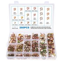 Braçadeiras de clipe de mola OCR 260 PCS Mangueira de linha de combustível 6-25 mm 12 tamanhos Braçadeiras de clipe de mola OCR 260 PCS Mangueira de linha de combustível 6-25 mm 12 tamanhos
