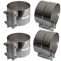 Braçadeiras de escape Band Clamp Lap Joint 5 polegadas de aço inoxidável 4 unidades