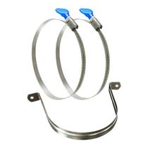 Braçadeiras de mangueira Saffire 91-114 mm ajustáveis com suporte rígido em U (4)