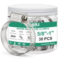 Braçadeiras de mangueira Worm Gear OURU de aço inoxidável 16-25 mm (30 unidades)