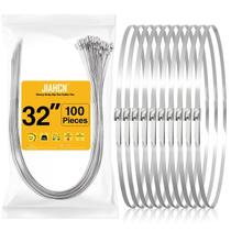 Braçadeiras de metal JIAHCN 100PCS Heavy Duty 81 cm de aço inoxidável Braçadeiras de metal JIAHCN 100PCS Heavy Duty 81 cm de aço inoxidável