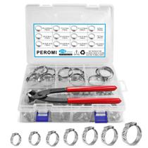 Braçadeiras de ouvido PEROMI 210PCS de aço inoxidável 304 com pinça 6-36,1 mm Braçadeiras de ouvido PEROMI 210PCS de aço inoxidável 304 com pinça 6-36,1 mm