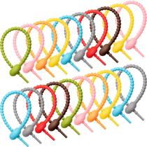Braçadeiras de silicone Boao, 20 peças, clipes reutilizáveis de 22 cm Braçadeiras de silicone Boao, 20 peças, clipes reutilizáveis de 22 cm