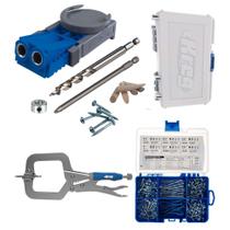 Braçadeiras Kreg Jig R3 Master System com kit de parafusos de partida e braçadeira