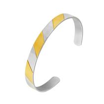 Bracele de Aço Bicolor Dourado IPG 8mm Ajustável Bracele de Aço Bicolor Dourado IPG 8mm Ajustável