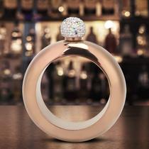 Bracelet Jug Flask em aço inoxidável 100ml de ouro rosa brilhante