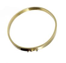 Bracelete 18 k 10 Gramas 6 mm Trava de Segurança Oco Polido Bracelete 18 k 10 Gramas 6 mm Trava de Segurança Oco Polido