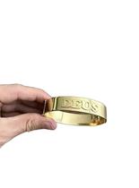 Bracelete 20mm deus - banhado a ouro 18k