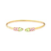 Bracelete Aberto com Zirconias Colorida Banhado a Ouro 20cm Bracelete Aberto com Zirconias Colorida Banhado a Ouro 20cm