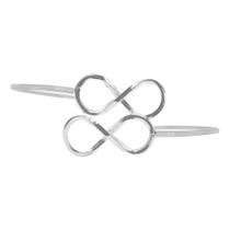 Bracelete Aberto Fio Redondo Infinito Prata 925 1,5mm