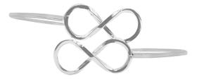 Bracelete Aberto Fio Redondo Infinito Prata 925 1,5mm