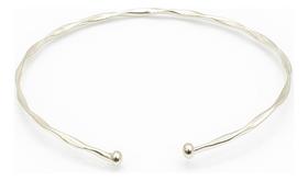 Bracelete Aberto Fio Torcido Com Detalhe Bolinha Casual 2mm Bracelete Aberto Fio Torcido Com Detalhe Bolinha Casual 2mm