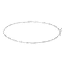 Bracelete Acabamento Fino Fio Torcido Prata 925 Italiana