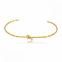 Bracelete aro com nó banhado a ouro 18k