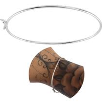 Bracelete Aro rígido meia cana 3mm Prata legítima 925 Bracelete Aro rígido meia cana 3mm Prata legítima 925