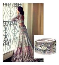 Bracelete Artesanal Indiano Cetim Bordado Pedraria HC-51 Bracelete Artesanal Indiano Cetim Bordado Pedraria HC-51