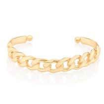 Bracelete banhado ouro 3x 24k 18k e 22k feminina pulseira grossa corrente 5,7 cm diâmetro rommanel 551748