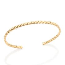 Bracelete banhado ouro 3x 24k 18k e 22k unissex pulseira aro torcido rommanel 552054 Bracelete banhado ouro 3x 24k 18k e 22k unissex pulseira aro torcido rommanel 552054