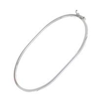 Bracelete Básico Fino Liso Com Fecho Joia Prata 925 legitima