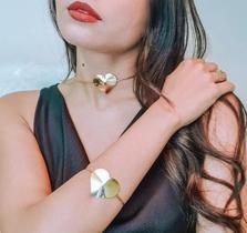 Bracelete Carla Diaz Coração Folheado A Ouro 18K