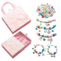 Bracelete Charm Bracelet Making Crafts, conjunto de presentes para meninas de 8 a 12 anos