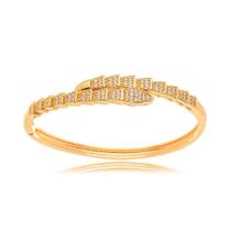 Bracelete Cobra Cravejado Micro Zircônias Bracelete Cobra Cravejado Micro Zircônias